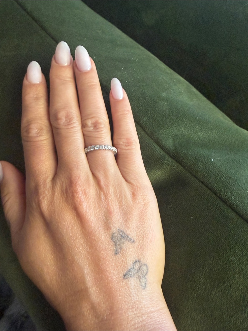 White gold and diamond eternity band